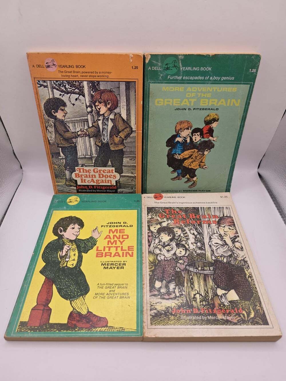 4 Vintage Dell Yearling Great Brain PB Book Lot John Fitzgerald Mercer Mayer